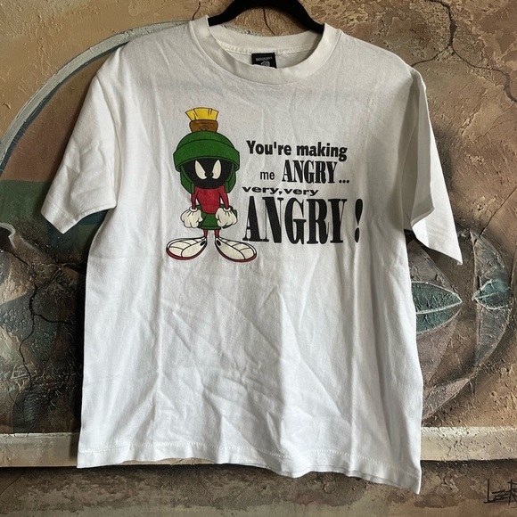 Vintage warners Bros 1995 “You’re making me Angry … Very, Very Angry”Martian tee - Picture 1 of 10